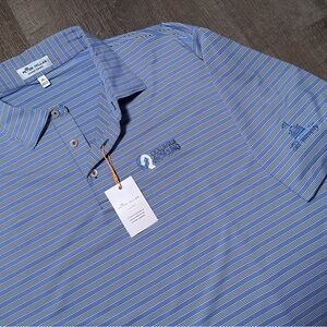 Peter Millar NWT Summer Comfort Crown Sport Performance Polo XL Blue Old Waverly